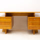 Mid century beechwood writing desk, 1970´s, Czechoslovakia