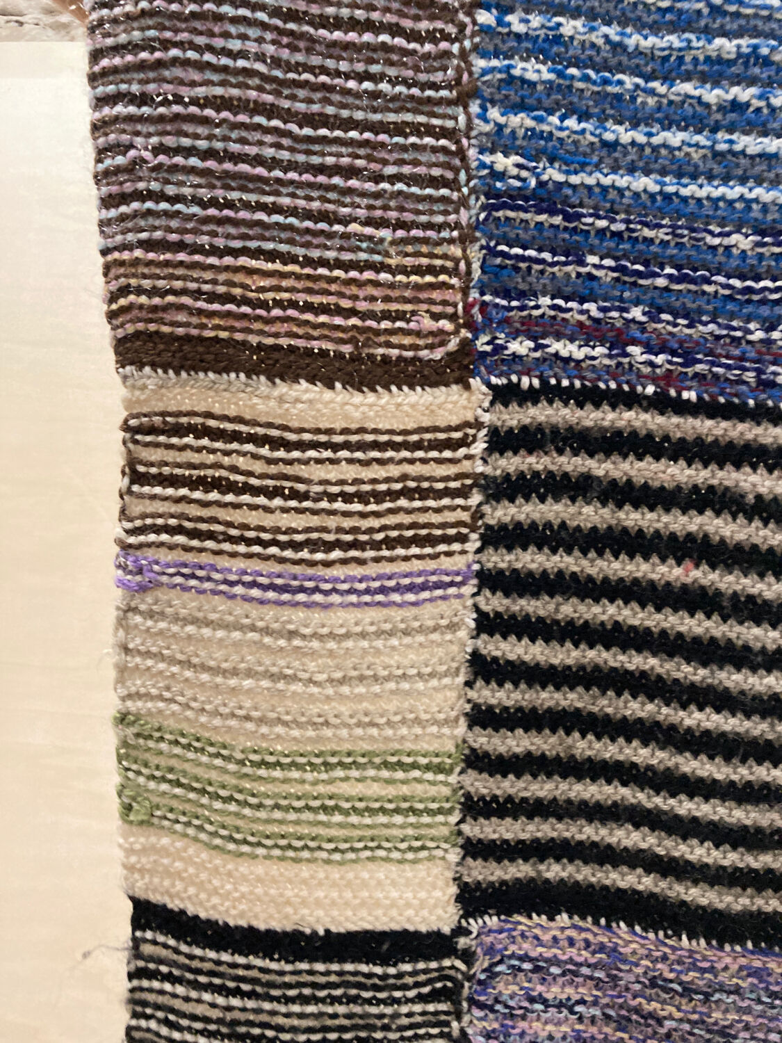 Plaid patchwork multicolore en laine