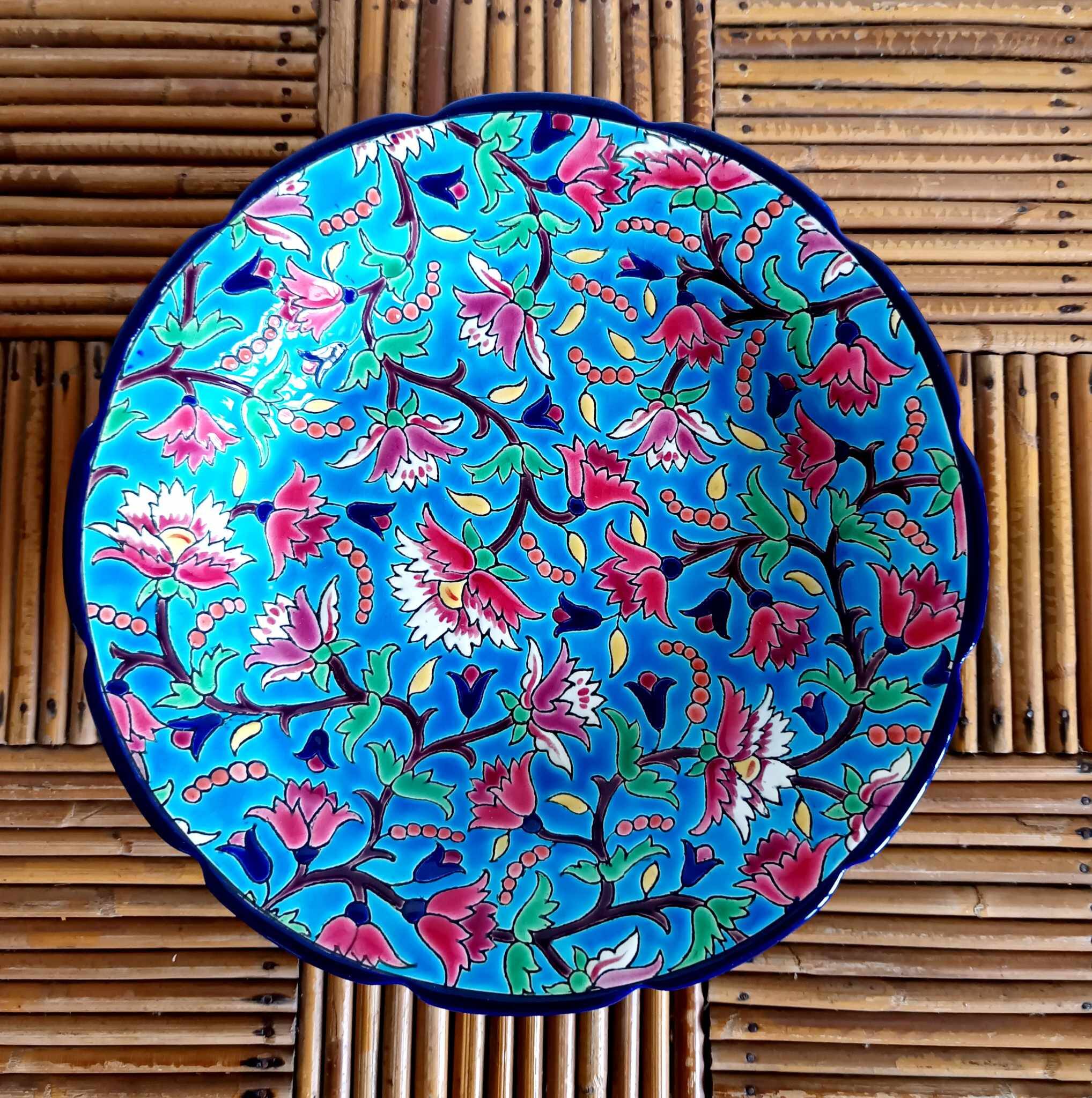 Longwy art deco enamel cup 28 cm