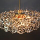 Kinkeldey chandelier in gilded brass and crystal glass, Germany, 1970s