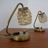 Amber Bubble Table Lamps by Richard Essig for Saku Leuchten, 1960s, Set of 2