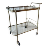 Desserte en laiton et verre, 1970