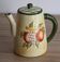 Vintage yellow and green ceramic coffee pot