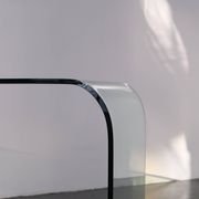 Glass writing desk by Fiam