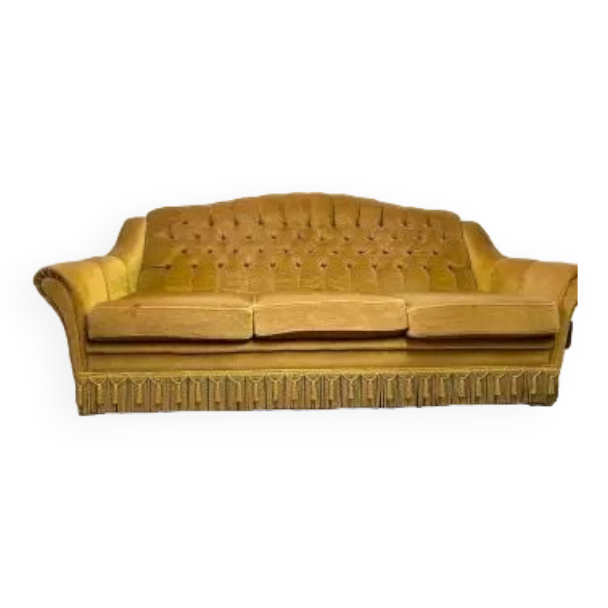 Vintage ochre yellow sofa