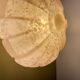 Vintage art deco globe wall or ceiling light in pink Clichy glass