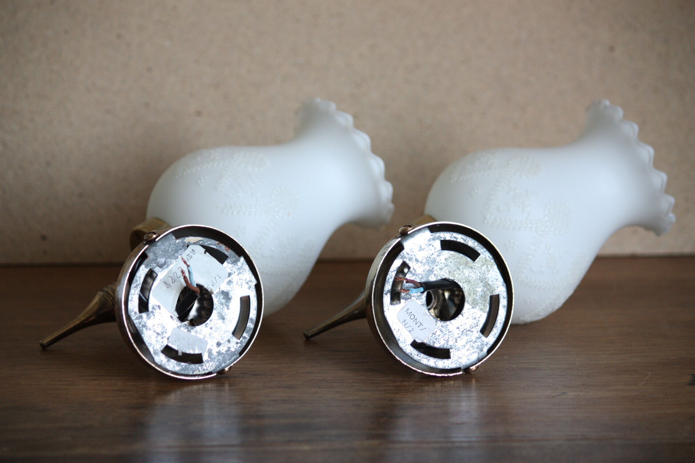 Pair of golden sconces