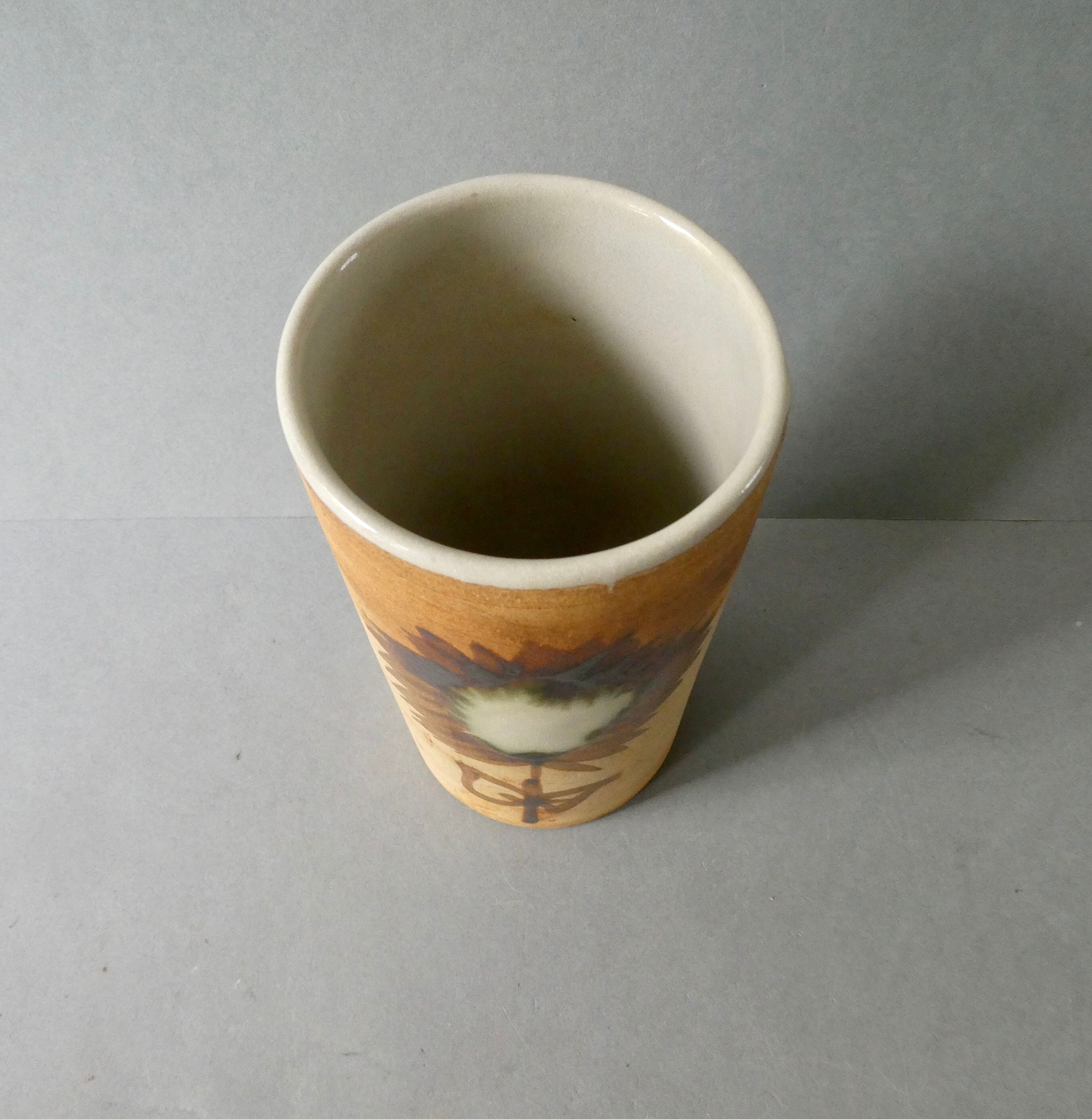 Vase roller pottery la Colombe, 70s