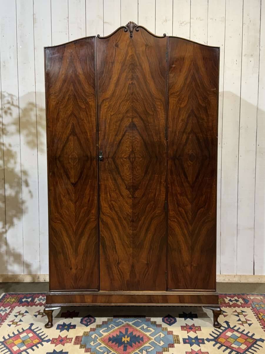 English wardrobe from the 1930s in walnut.