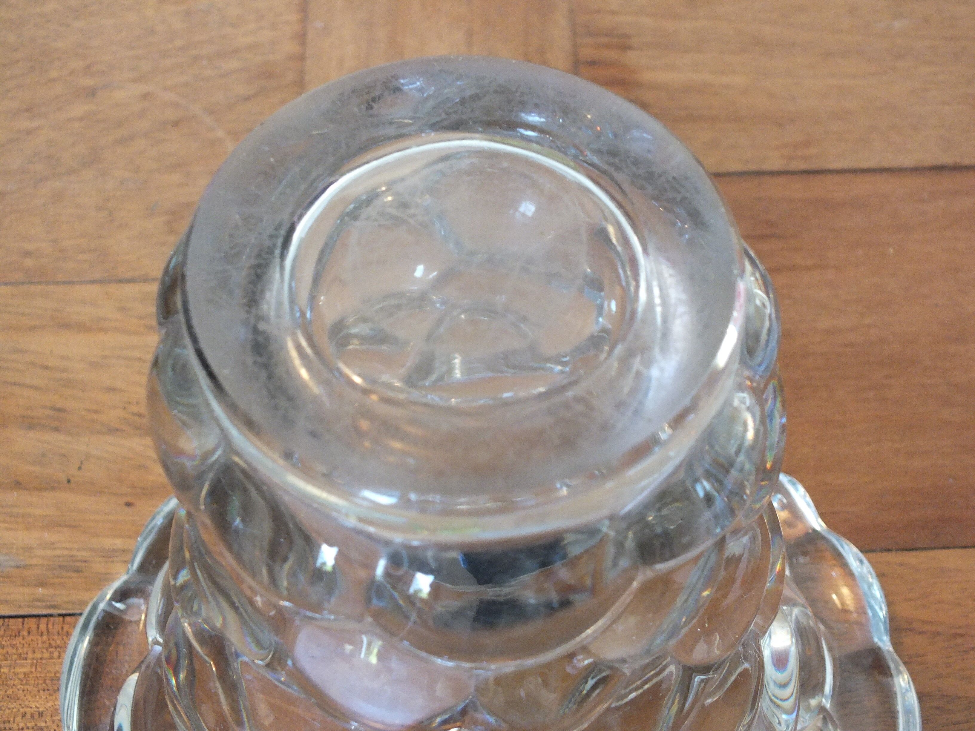 Vintage crystal bee nest vase