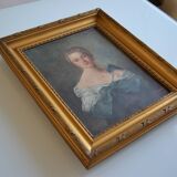 Portrait of Madame de Pompadour as Diana after Nattier painting HST