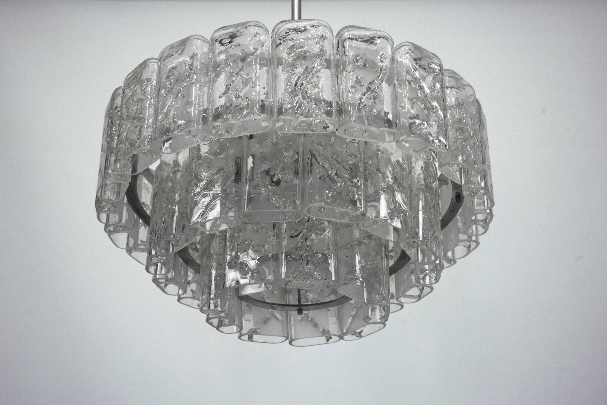Vintage Italian chandelier attributed to Vistosi, Italy 1960s.