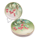 Lunéville cherry plates with golden edges