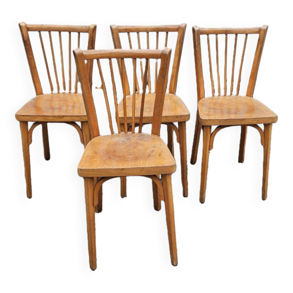 4 Chaises Bistrot Baumann Vintage Des Années 50/60