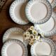 Set of 10 vintage ironstone plates by Henry of Sarreguemines.