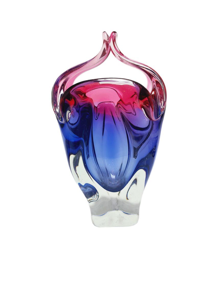Vase by J. Hospodka for Chribska Glassworks, Former Czechoslovakia, 1960s