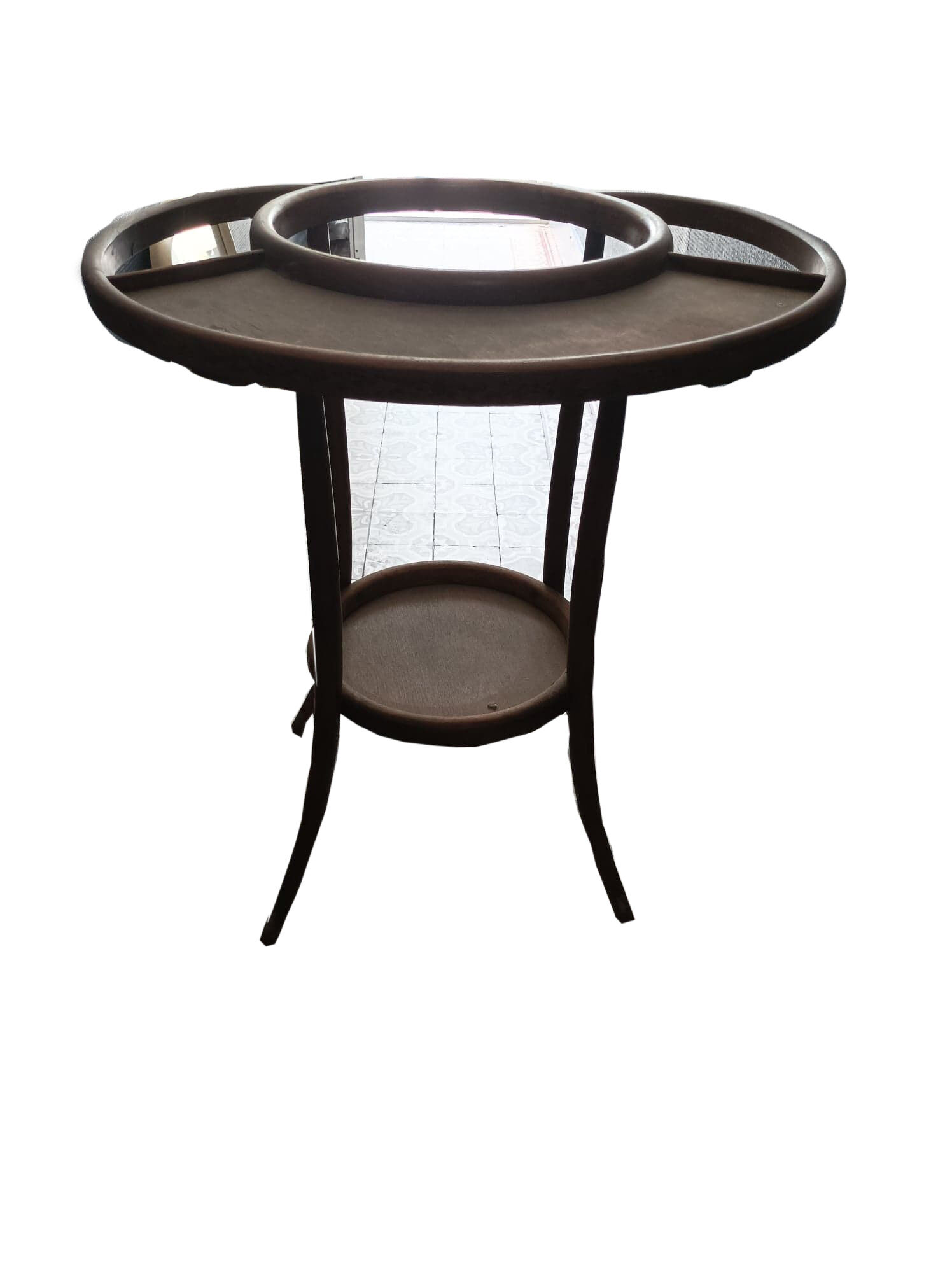 Meuble de barbier ancien coiffeuse guéridon Baumann 1920 art déco