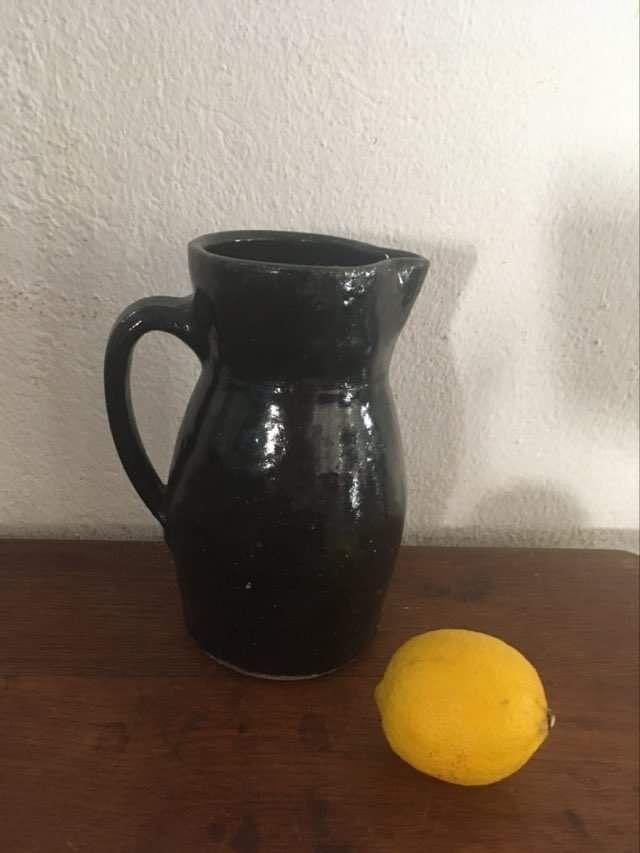 Black terracotta pitcher