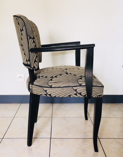 Chair bridge 50s art deco fabric