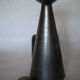 Ceramic pitcher of Louviers manufacture 50s, pitcher with conical handle