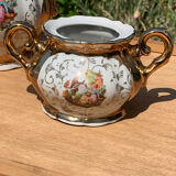 Tea set Italian porcelain gold color