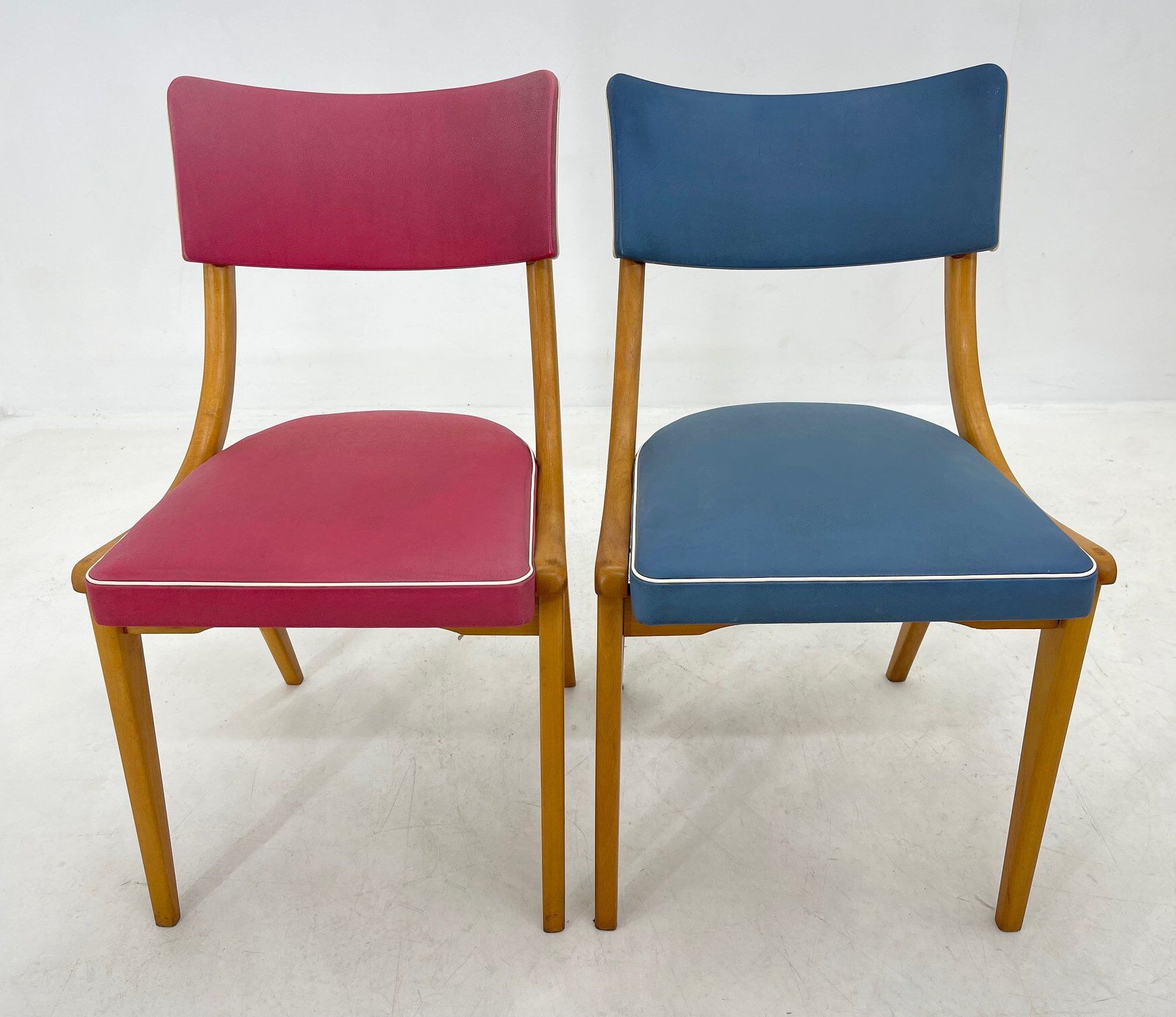 Set of 2 Colourful Vintage Chairs, Germany, 1960's