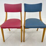 Set of 2 Colourful Vintage Chairs, Germany, 1960's