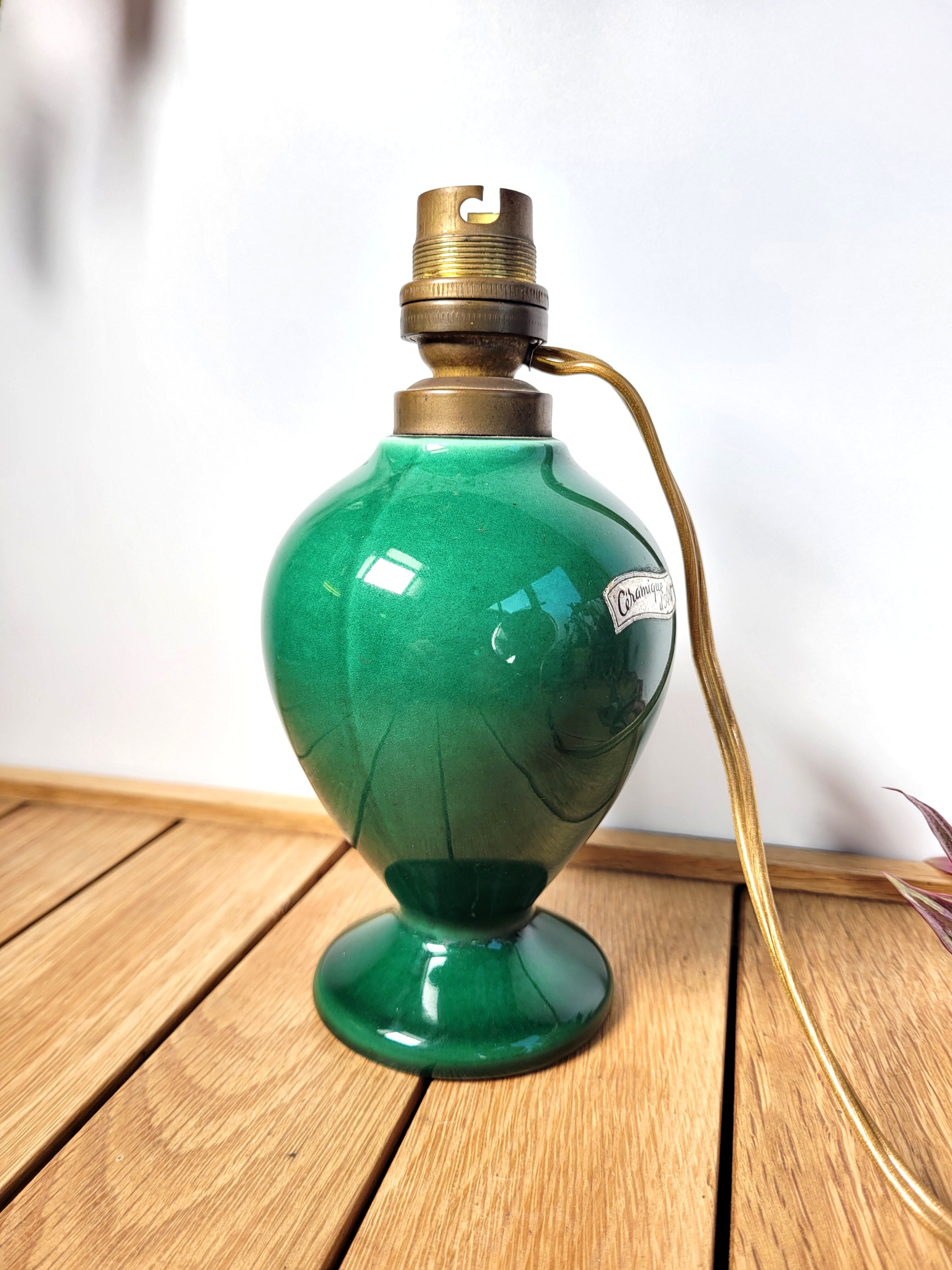 Pied de lampe ancien céramique