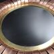 Round mirror in cut copper, sun-shaped  1970