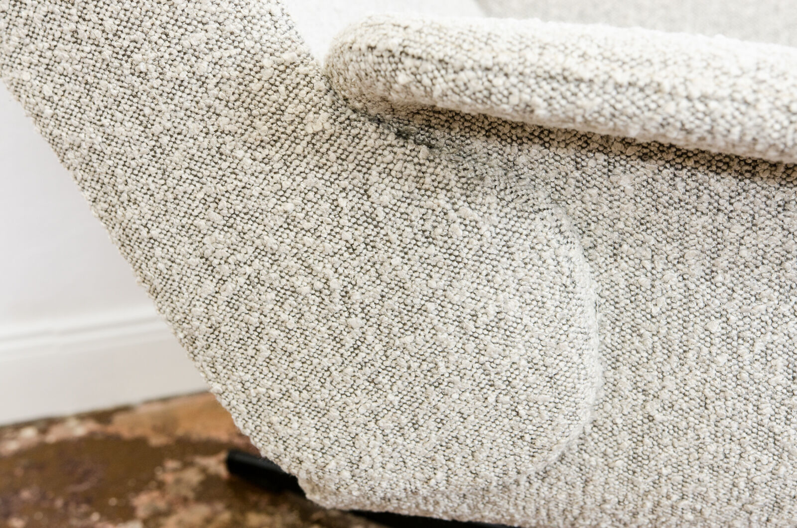 B7041 Armchair in Grey Boucle from Zakłady Przemysłu Meblarskiego Radomsko, 1970s