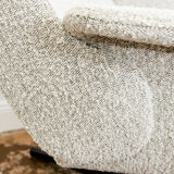 B7041 Armchair in Grey Boucle from Zakłady Przemysłu Meblarskiego Radomsko, 1970s