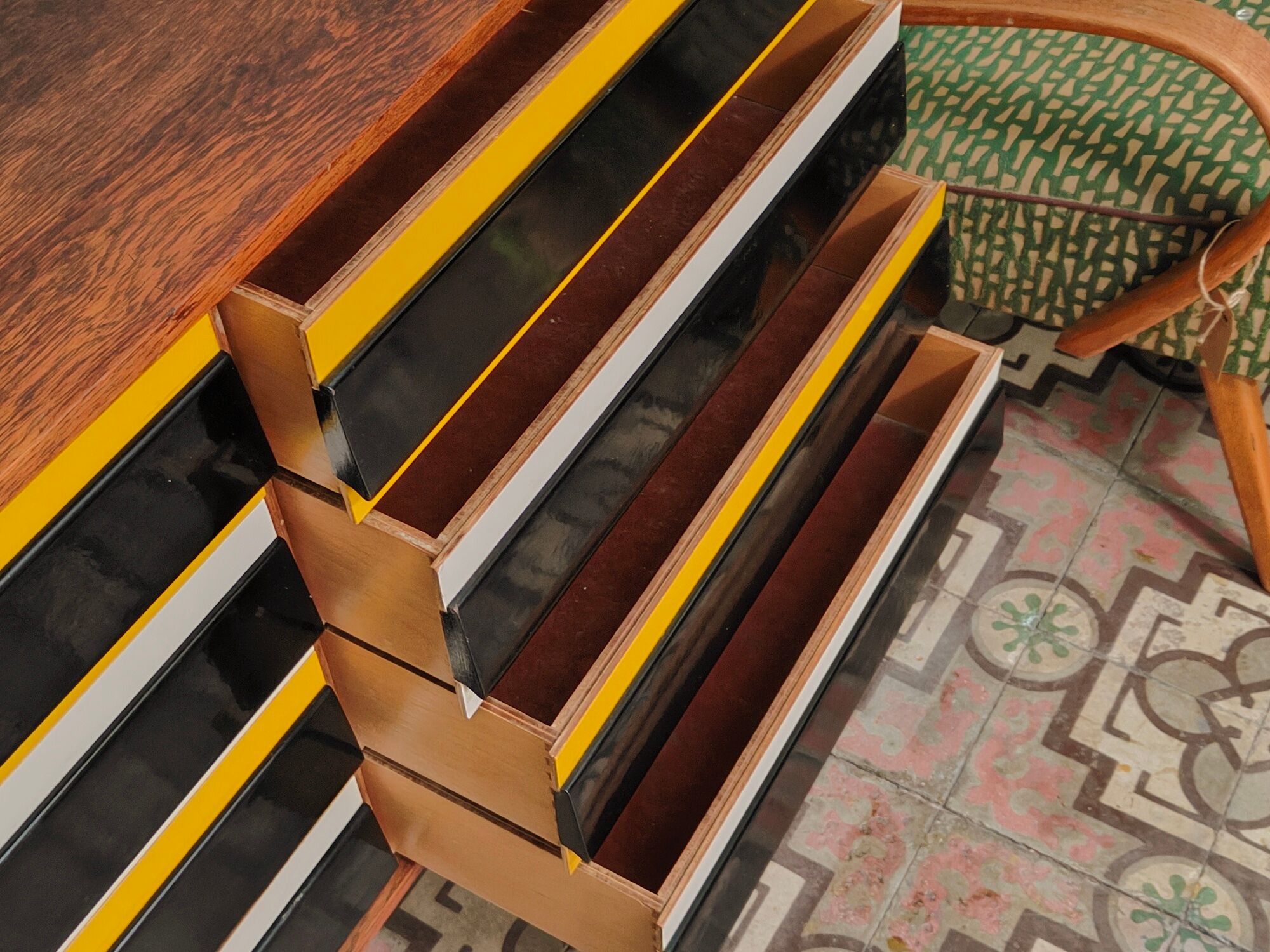 Chest of drawers U 453 Yellow by Jiri Jiroutek for Interier Praha, old edition from 1962
