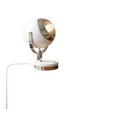 Lampe de bureau design moderne du milieu du siècle blanc chrome