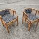 Pair of Mid Century armchairs, horseshoe shape, Italy 1950s.