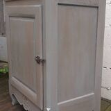 1-door sideboard in gray patinated wood
