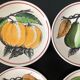 6 dessert plates fruit earthenware from Gien Cordon Rouge
