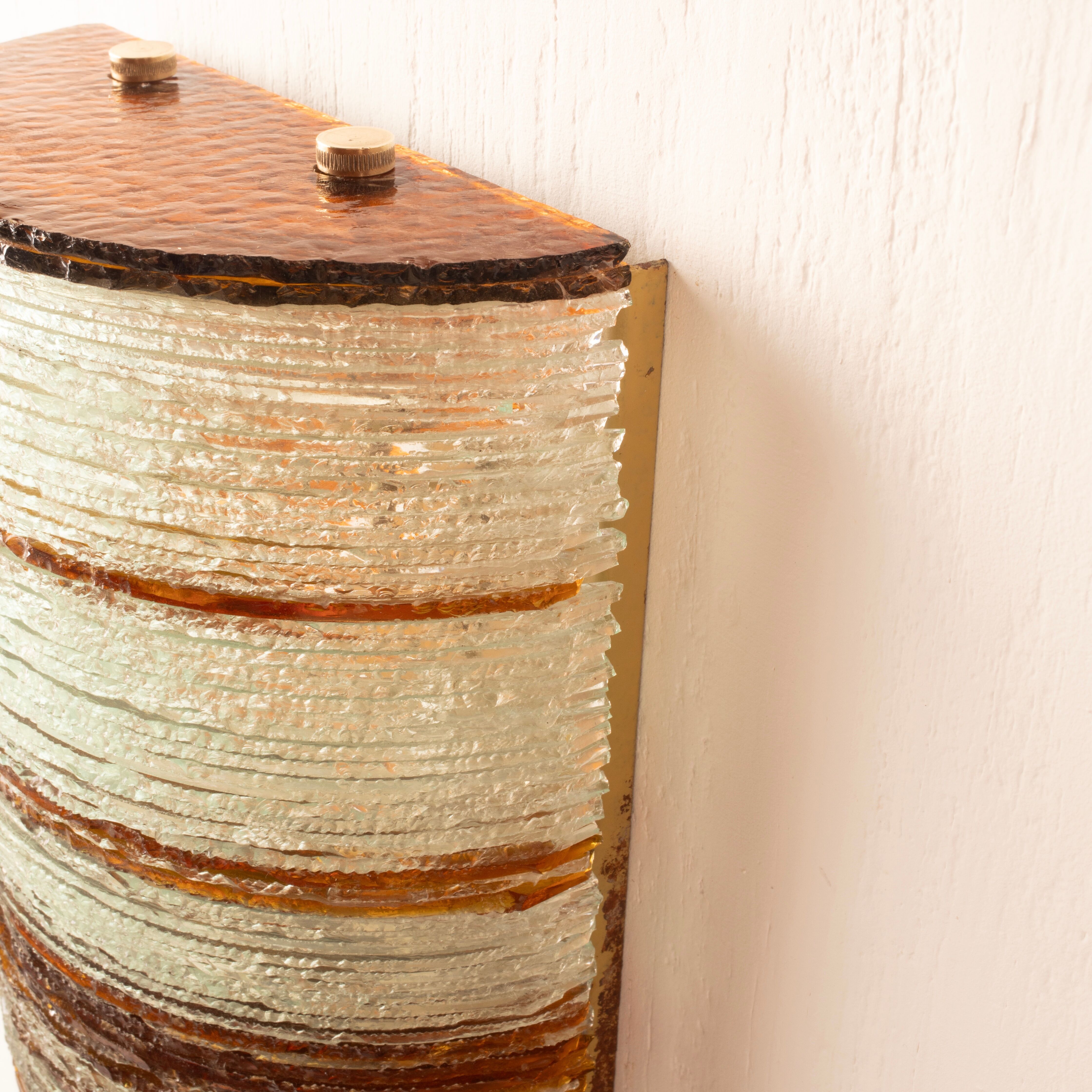 Glass Wall Lamp by Albano Poli for Poliarte – Big Version