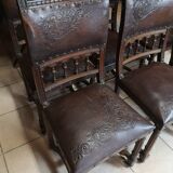 Lot of 6 chairs Henri II