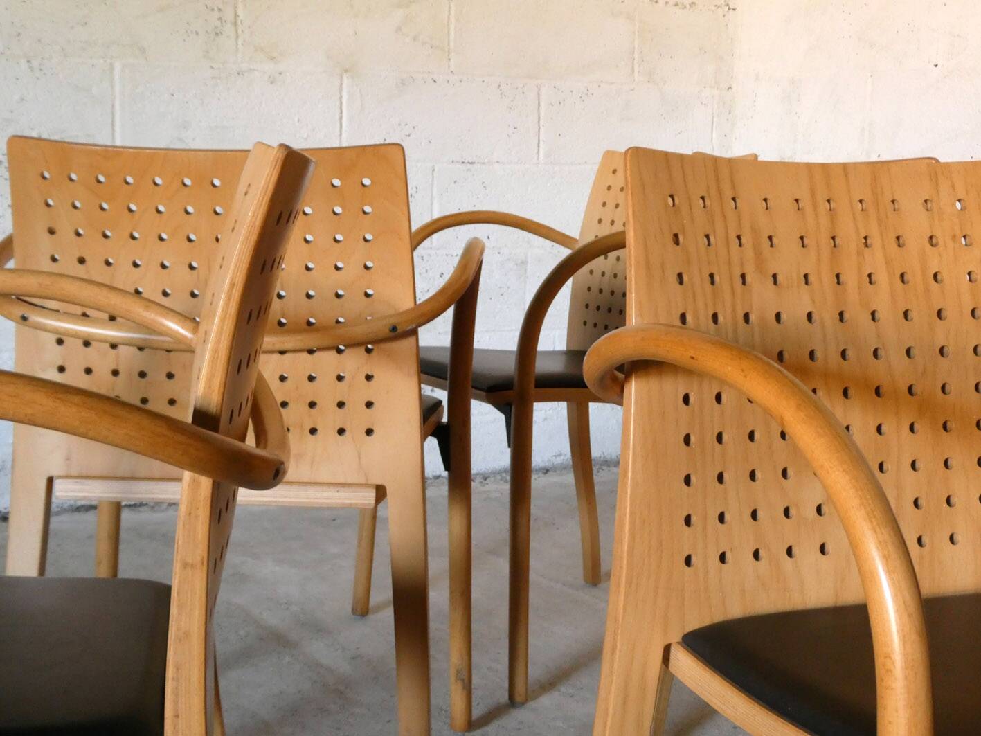 série de 6 chaises 290F de Wulf Schneider pour Thonet, 1990