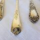 3 small spoons + 3 vintage silver-plated metal mocha spoons