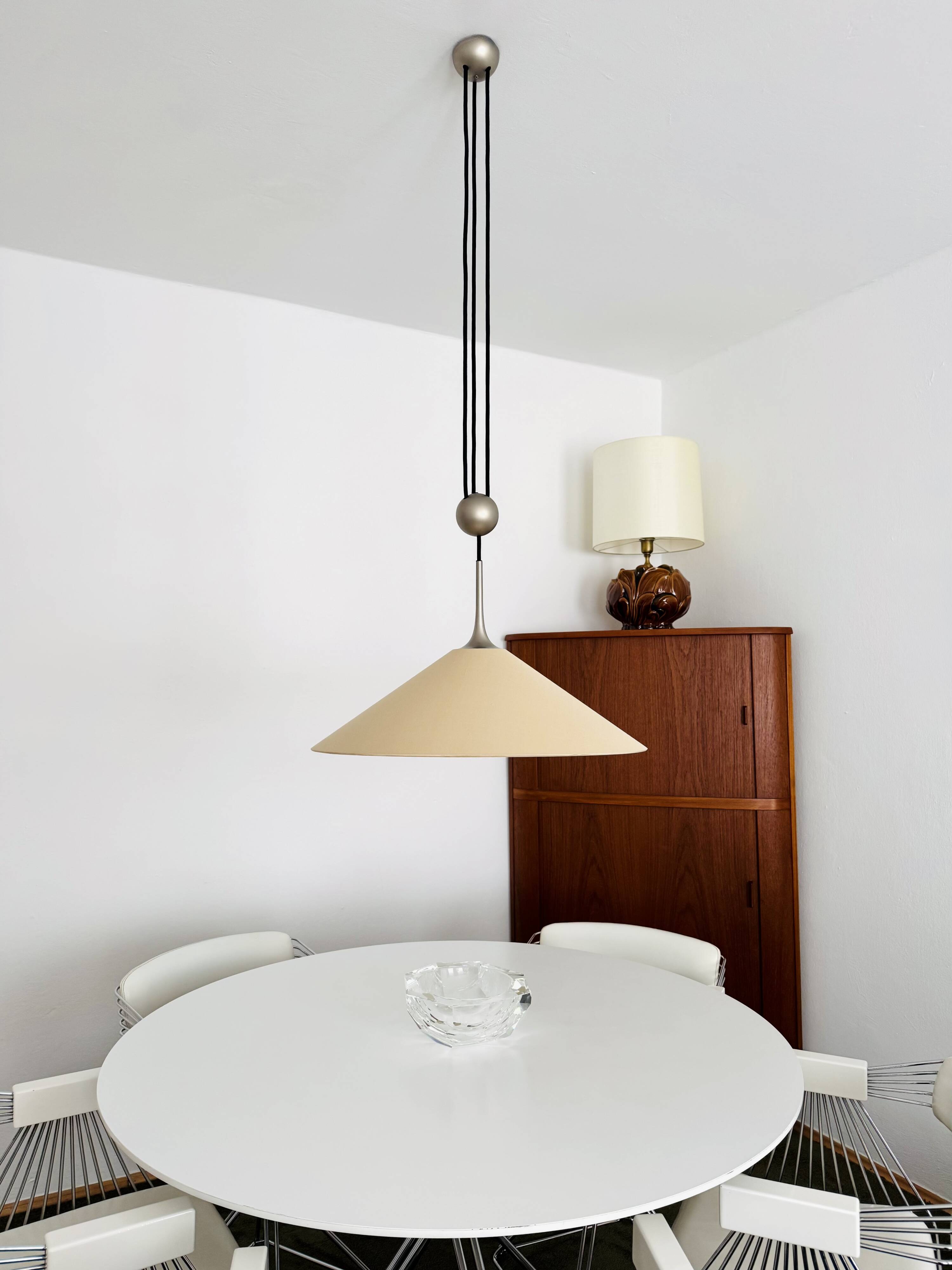 Large Adjustable Pendant Lamp with Counterweight by Florian Schulz