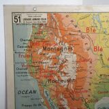 School map United States Vidal Lablache 60's