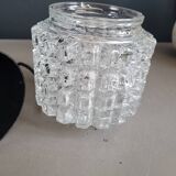 Vintage molded glass globe pendant light