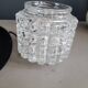 Vintage molded glass globe pendant light
