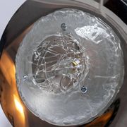 Rare Vintage Italian Chrome and Glass Sculptural Wall Lamp, Collectible Design