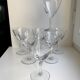 Set of 7 engraved wine glasses star model 50s