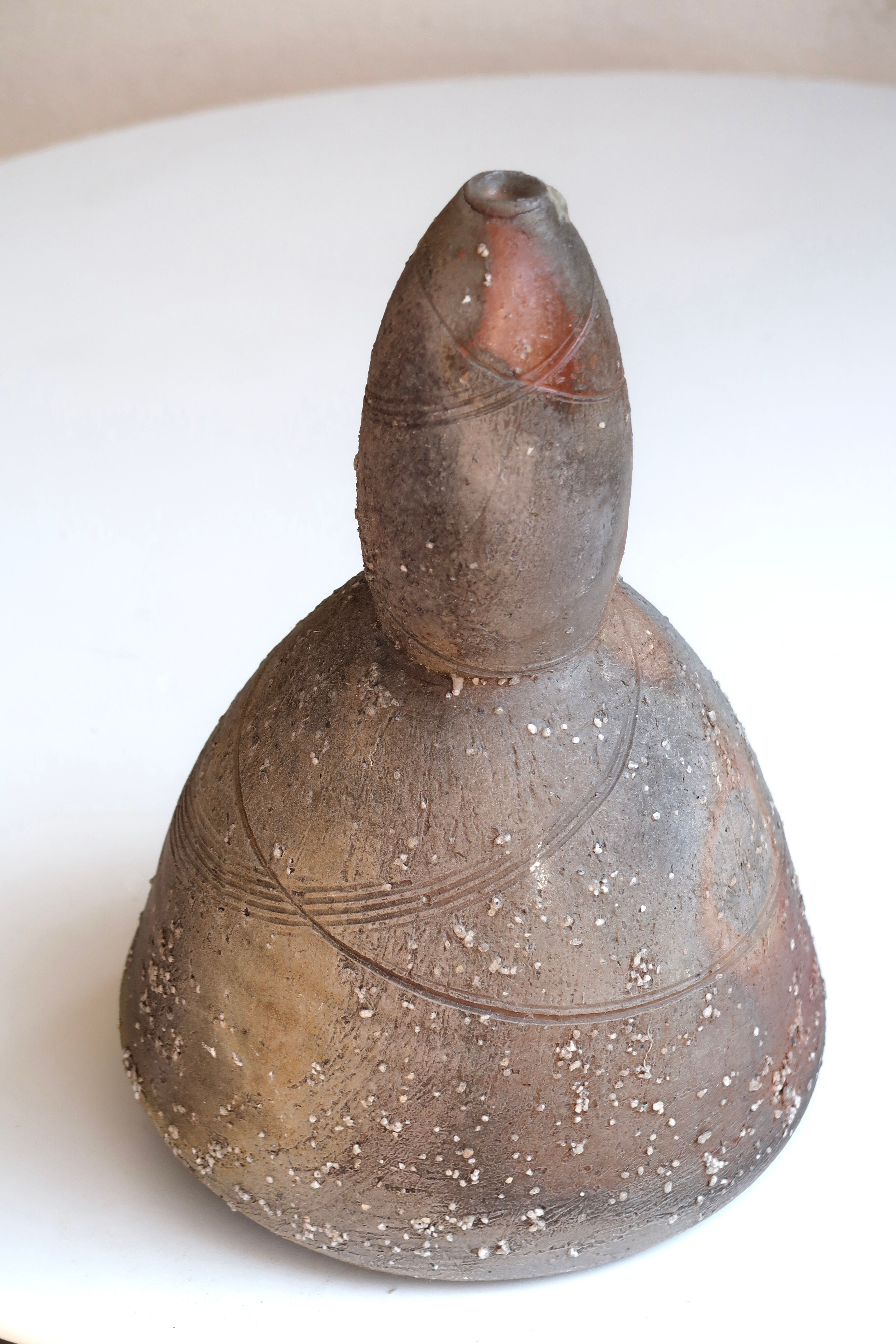 Abstract sculpture by Eric Astoul in sandstone, La Borne