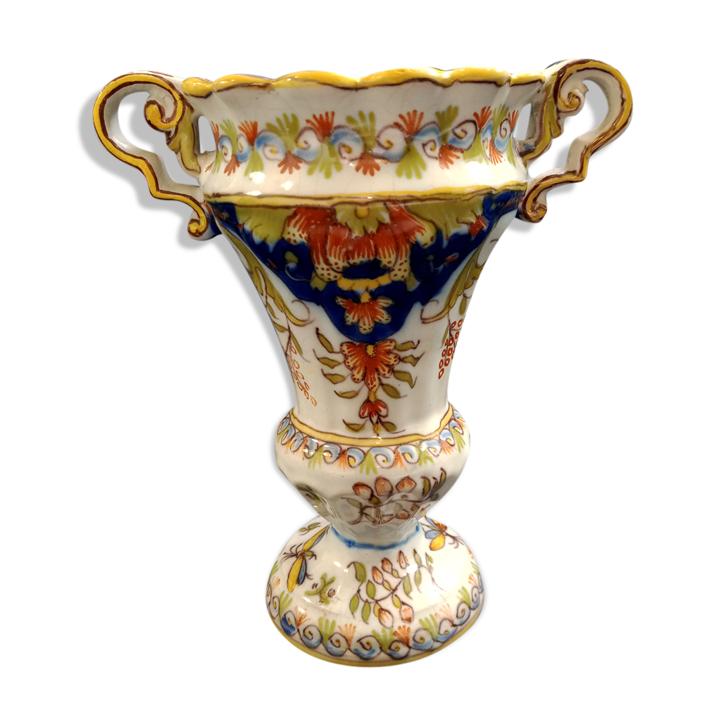 Vase Fourmaintraux Brothers ceramics of Desvres