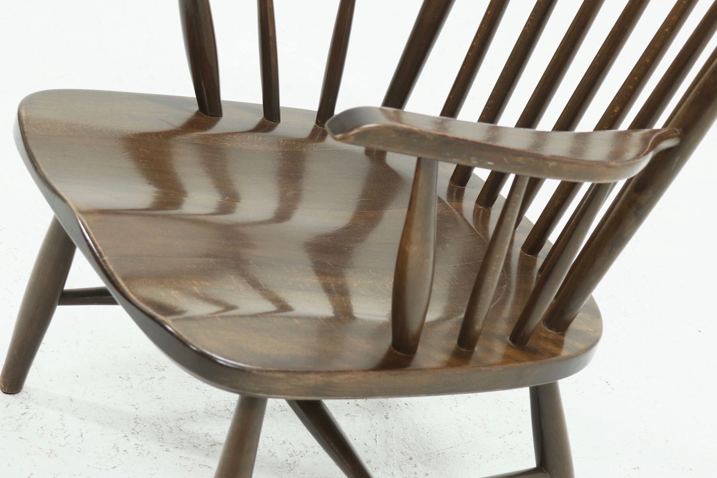 Scandinavian spindle back armchair 1960s