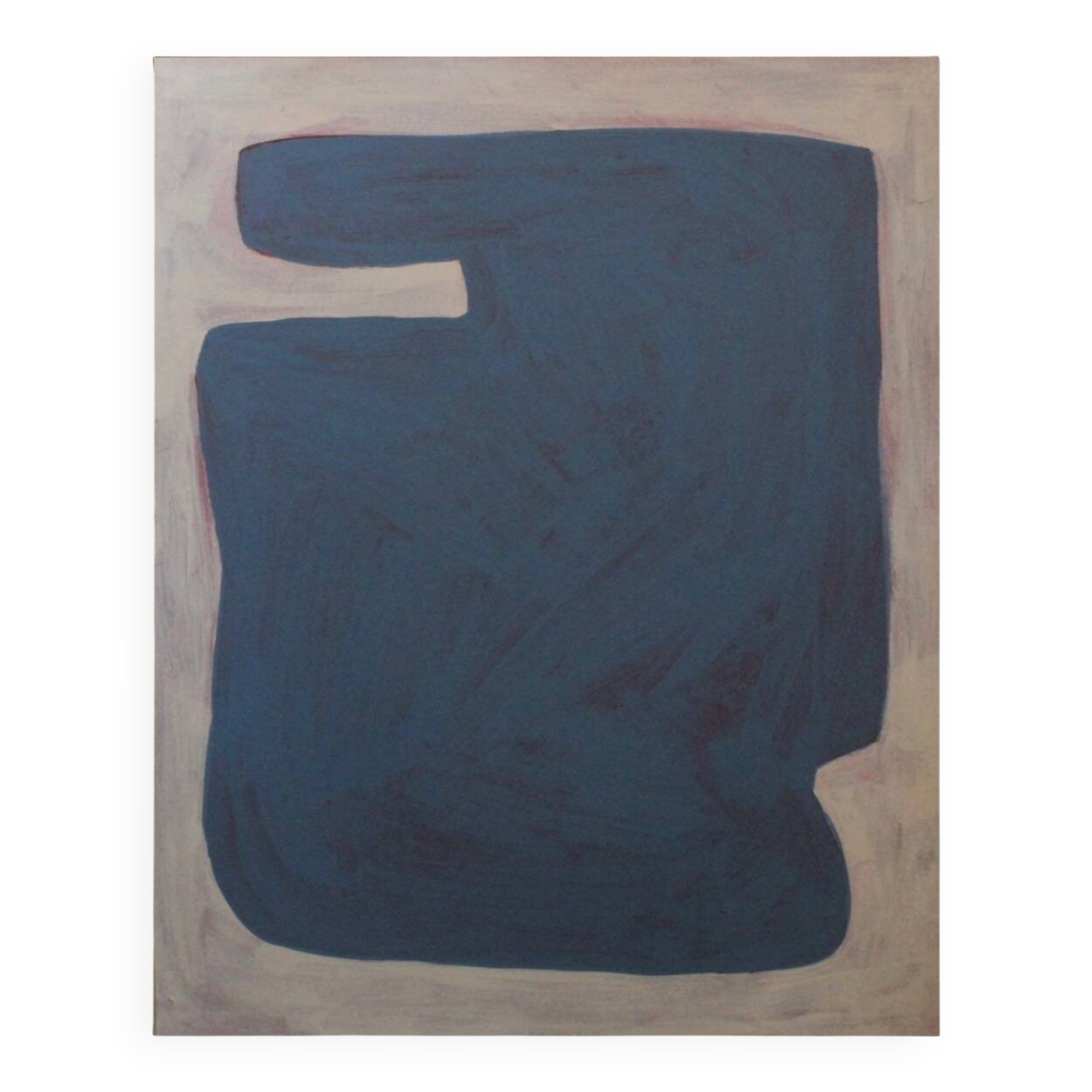 Organic blue-grey canvas 100x80cm